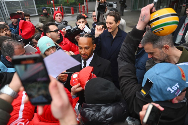 
      Lewis Hamilton realizes &lsquo;dream&rsquo; on his first official day at Ferrari
    