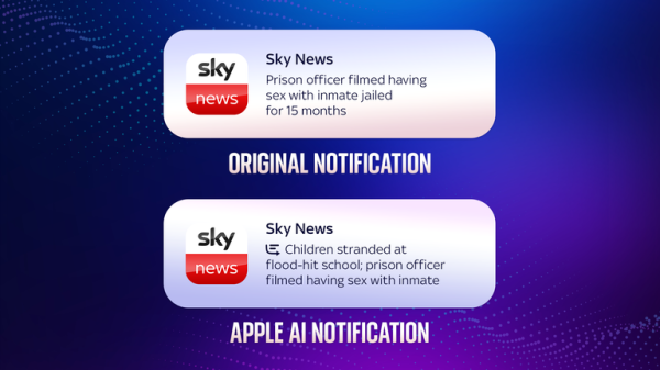 Apple AI feature 'must be revoked' over notifications misleading users, say journalists