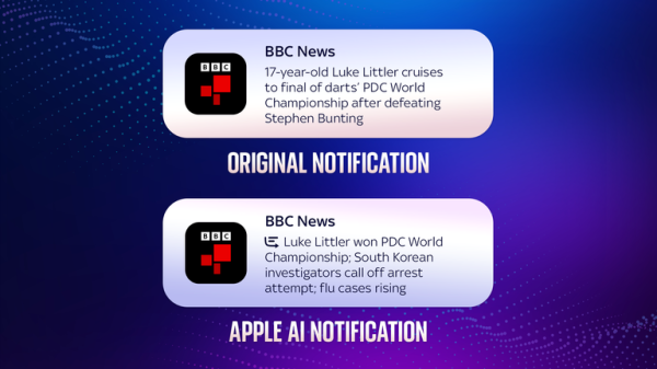 Apple AI feature 'must be revoked' over notifications misleading users, say journalists