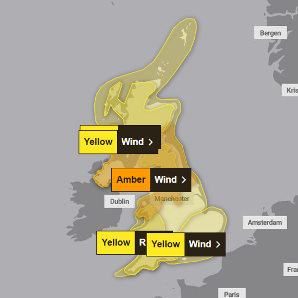 'Danger to life': Amber weather warning issued for parts of UK as Storm Eowyn approaches 'Danger to life': Amber weather warning issued for parts of UK as Storm Eowyn approaches