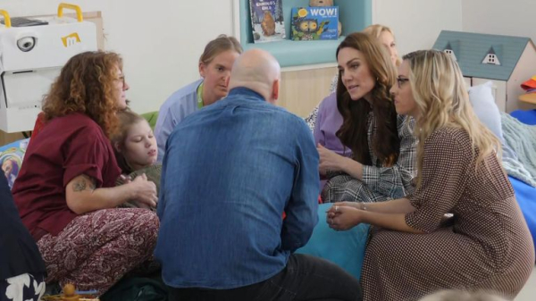 Kate visits children's hospice as she is named patron, following in Diana's footsteps