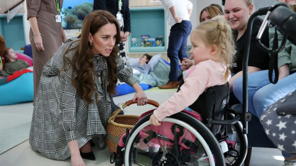 Kate visits children's hospice as she is named patron, following in Diana's footsteps