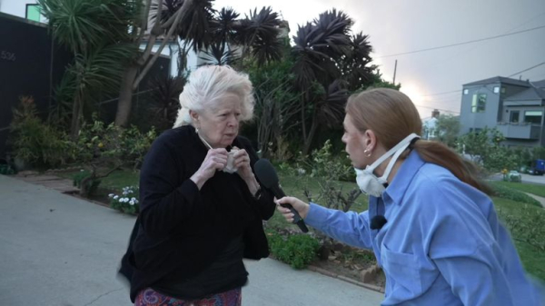 LA wildfires: Sky News catches up with LA wildfire survivor a week on from her home being engulfed