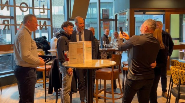 Prince William enjoys pint with fellow Aston Villa fans in Wetherspoons ahead of Everton match
