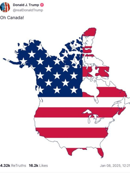 Trump's threat to turn Canada into part of the US represents most serious threat since War of 1812