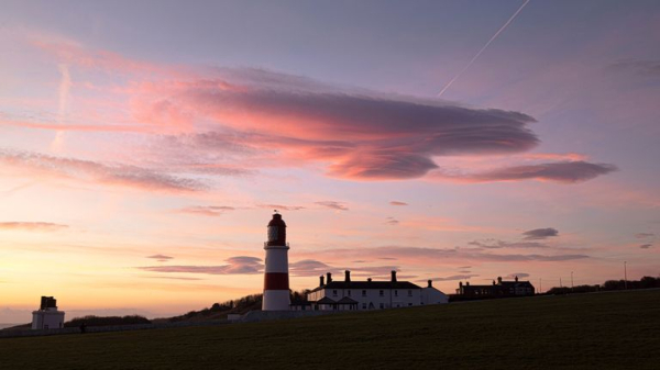 What are the 'UFO clouds' seen hanging over UK skies?