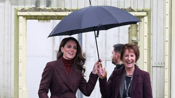 Kate met by shouts of 'we need more funding' as she visits women's prison