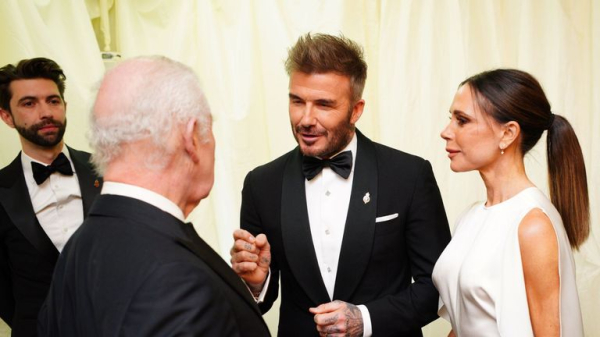 King and Queen joined by the Beckhams, Helen Mirren and Stanley Tucci for black-tie dinner at Highgrove