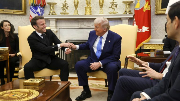Trump's optimism meets Macron's caution in carefully choreographed dance side-stepping divisions
