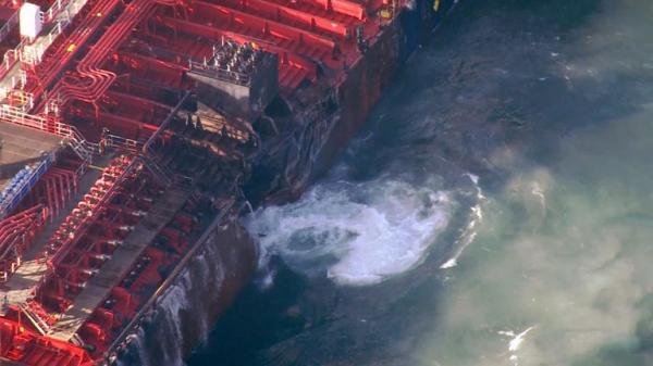 Man arrested on suspicion of manslaughter over North Sea ship collision