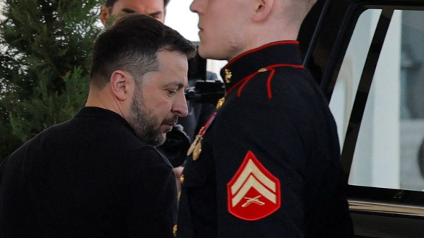 Zelenskyy says he is 'truly thankful' to US - as he arrives in UK for summit