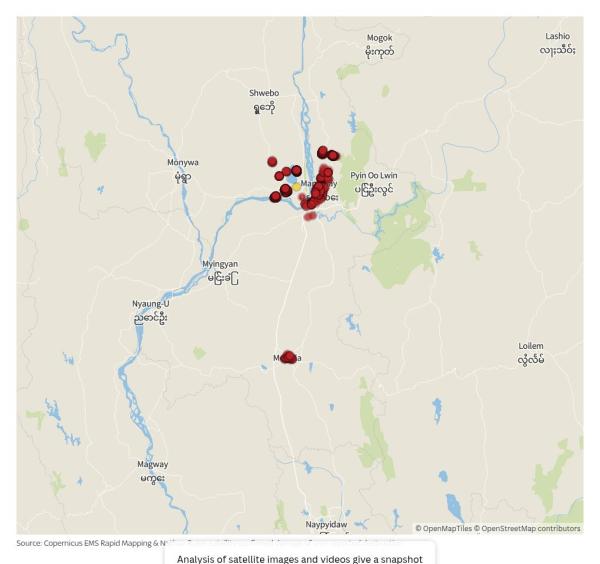 Devastation in Myanmar: how the earthquake has left some areas almost completely destroyed