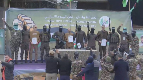 Hostage told Hamas crowd he hoped to see wife and daughters after release &ndash; suggesting he didn't know they were killed on 7 October