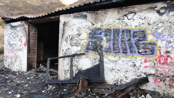 Jimmy Savile's former mountainside property damaged by fire