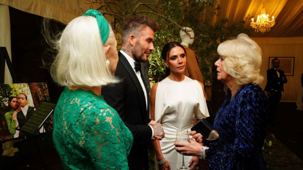 King and Queen joined by the Beckhams, Helen Mirren and Stanley Tucci for black-tie dinner at Highgrove