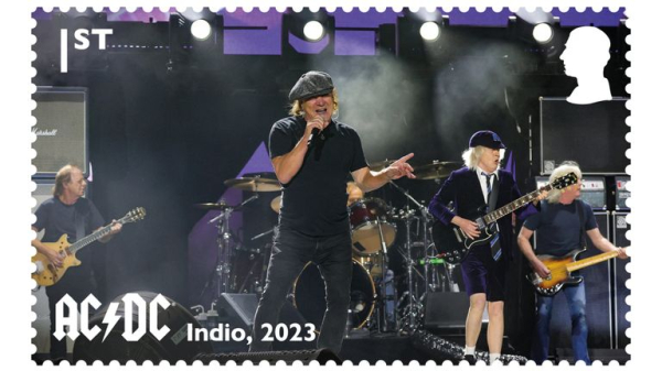 New AC/DC stamps to celebrate 50th anniversary of rock band's debut album High Voltage