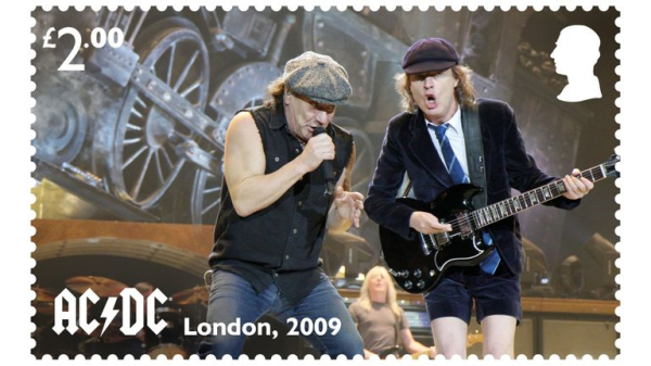 New AC/DC stamps to celebrate 50th anniversary of rock band's debut album High Voltage